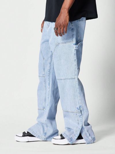 SUMWON Loose Fit Carpenter Jean With Split Hem