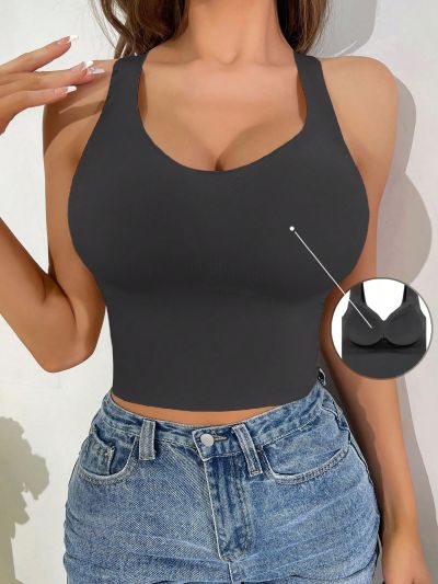 Women's Basic Round-neck Sleeveless Tank Top For All Seasons