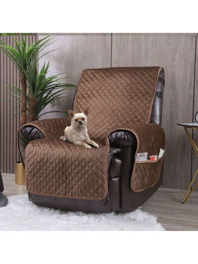 Velvet Recliner Covers Non Slip Waterproof Large Recliner Chair Covers for Leather Chairs Reversible Recliner Sofa Cover for Living Room Recliner Furniture Protectors Covers for Dog Pets