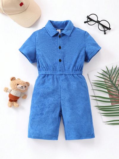 SHEIN Kids EVRYDAY Little Boys' Shirt Bodysuit