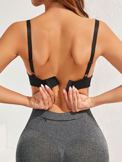 Yoga Basic Solid Color Seamless Sports Bra