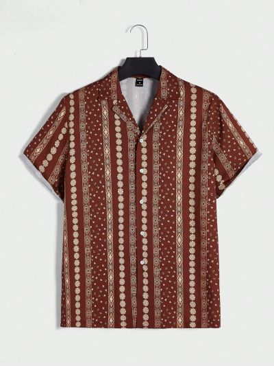Manfinity Men Geo Print Shirt