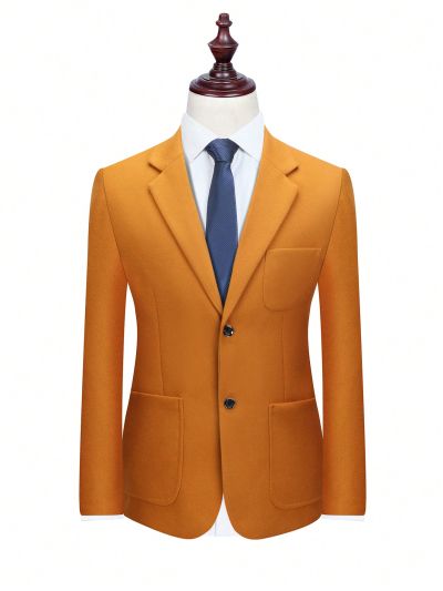 Manfinity Mode Men 1pc Solid Single Breasted Blazer