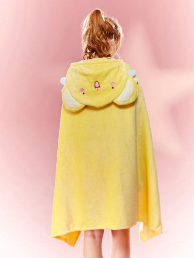 SHEIN X Cardcaptor Sakura Yellow Cute Wearable Blanket