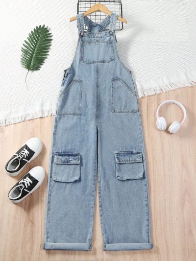 Teen Girls Denim Overalls & Jumpsuits