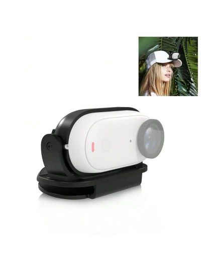 Compatible With Insta360 GO3 / GO2 PULUZ Easy Clip Hat Clip Quick Release Clamp Magnetic Frame Fixed Mount (Black)