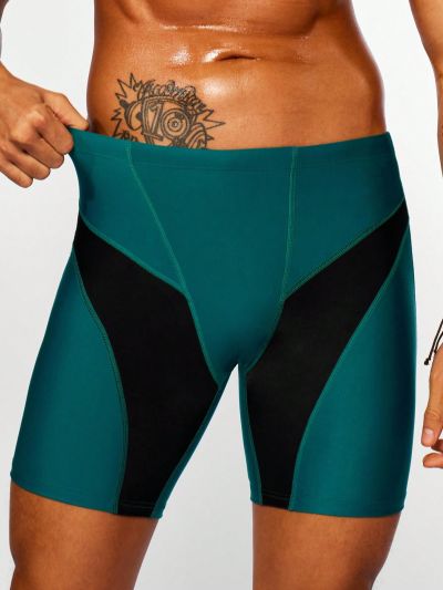 Men's Color Block Swim Trunks