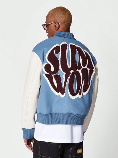 SUMWON Badged Wool Varsity Jacket