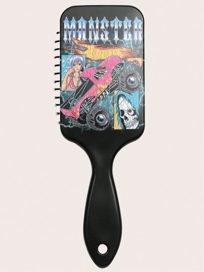 Sapstudio Cartoon Character Printed Cushion Hairbrush (random Color For The Bead On The Handle)