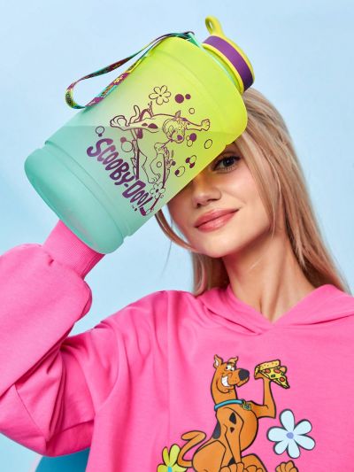 SCOOBY-DOO X SHEIN Gradient Color Large Capacity Petg Cold Water Bottle 2200ml/77oz