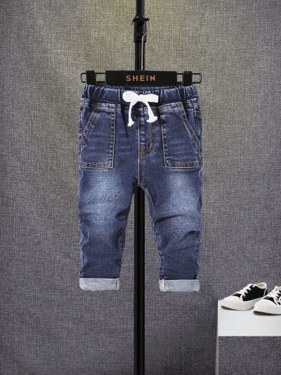 SHEIN Baby Boy's Skinny Washed Jeans