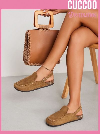 Cuccoo Destination Collection Women'S Fashionable Solid Color Open Back Slip-On Shoes