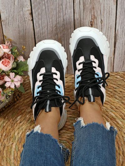 Dad Shoes With Breathable And Lightweight Mesh Upper For Casual And Trendy Look