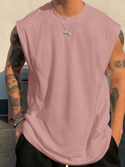 Manfinity Hypemode Men's Solid Color Wide Shoulder Vest