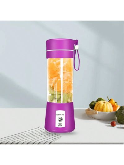 1pc Electric USB Rechargeable Juicer Blender With USB Cable, 12.85oz Juicer Cup Mini Automatic Fruit Smoothie Vegetable Cutter Maker Drink Bottle Juicer Accessories