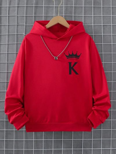 Men's Red Sweatshirt, Teenagers