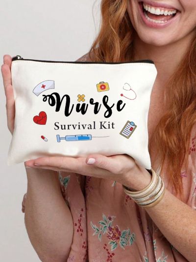 Nurse Makeup Bag Gift Emergency Room Nurse Zipper Bag ICU Nurse Gift Nurse Appreciation Cosmetic Bag Nurse Graduation Gift