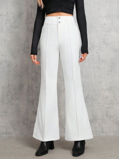 SHEIN Tall High Waist Flare Leg Pants