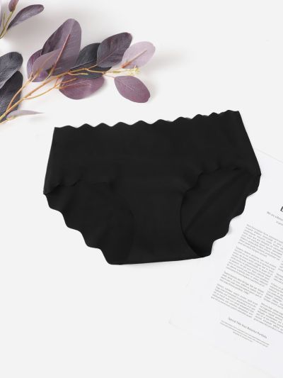 Yoga Basic Feels Like Skin Scallop Trim Sports Brief