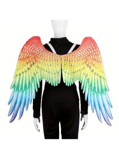 1pc Colorful Adult Size Wings, Suitable For Halloween, Mardigras, Party Cosplay Accessory