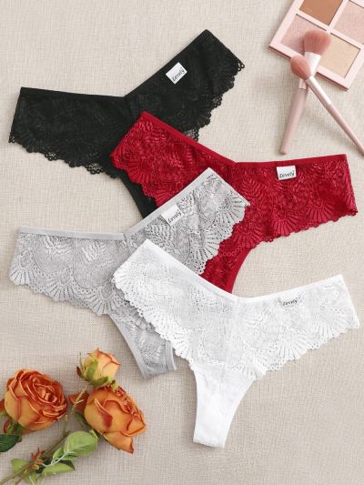 4pack Lace Hollow Out Panty
