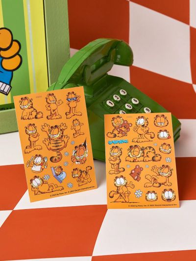 GARFIELD X SHEIN 2pcs/set Garfield Graffiti Stickers