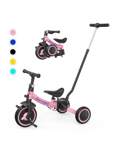 Besrey 7-in-1 Kids Tricycle for Toddler, Foldable Push Tricycle for Boys Girls 1-5 Years Old