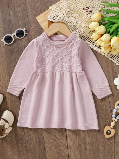 Baby Girls' Ruffle Hem Sweater Dress