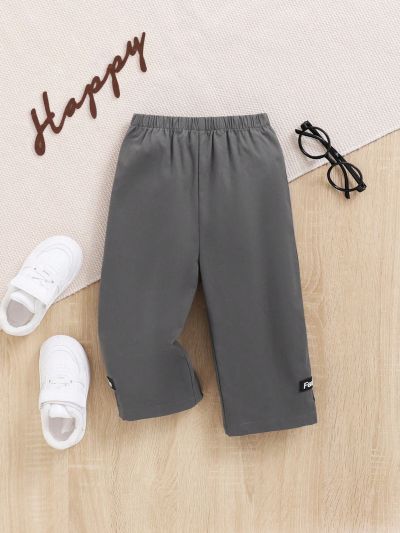 SHEIN Baby Boy Elastic Waistband Drawstring Detail Camo Print Joggers