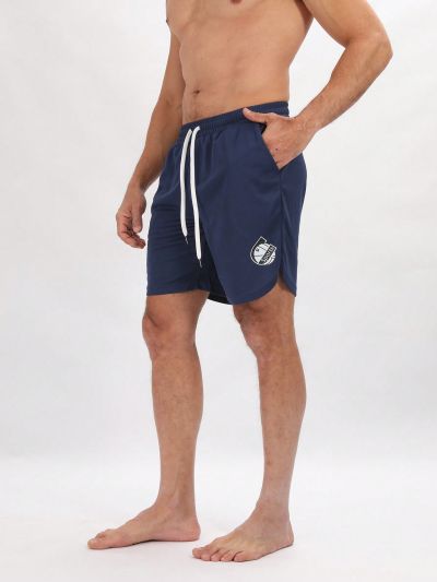 Street Sport Men's Basketball Pattern Drawstring Waist Casual Sports Shorts