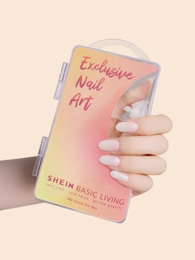 SHEIN 180pcs Plain Fake Nail