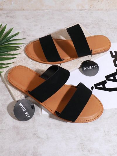 Black Flat Sandals