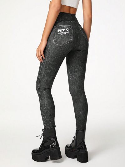 MICHELLE K GRAPHICS High Waist Elasticated Full-Length Women'S Leggings