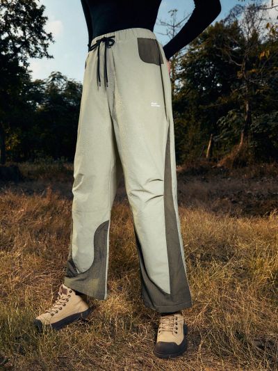 In My Nature Women's Outdoor Pants With Drawstring Waist & Letter Print