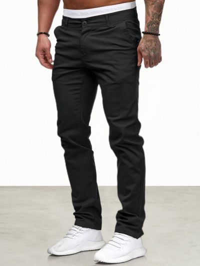 Manfinity Men's Casual Pants With Pockets