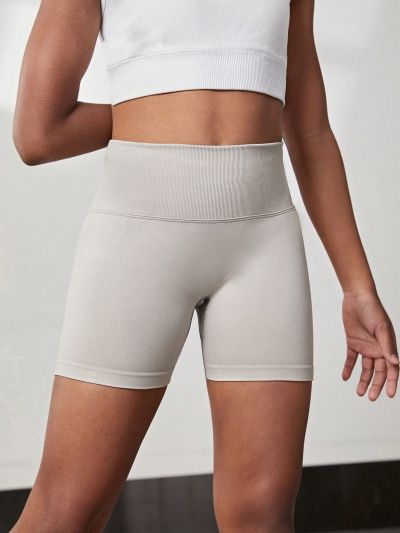 Solid Color Slim Fit Shorts For Tween Girls