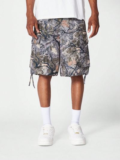 SUMWON All Over Printed Nylon Cargo Shorts