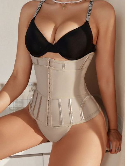 Women's Shapewear Set Including Waist Cincher And Thong Underwear