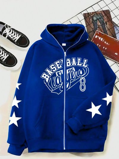 Manfinity Hypemode Men's Hooded Casual Fashion Sweatshirt With Text Print