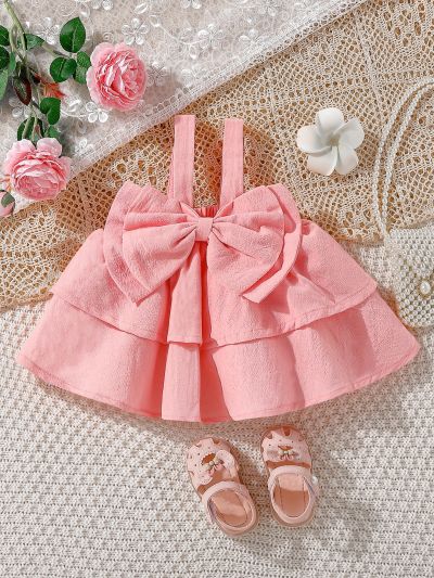 Baby Bow Front Layer Hem Cami Top
