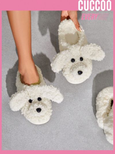 Cuccoo Everyday Collection Women's Fashionable Dog Themed Slippers
