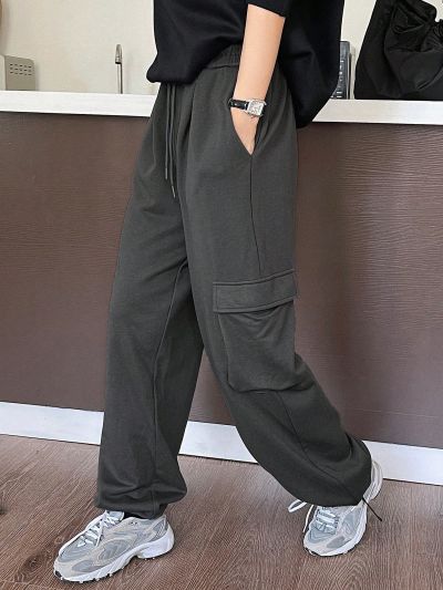 Dazy-Less Women'S Drawstring Waist Cargo Shorts With Pockets