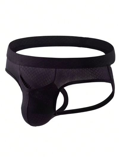 Men's Solid Color Double-layered Briefs