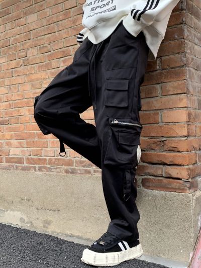 Manfinity EMRG Men's Flip Pocket Drawstring Waist Cargo Pants