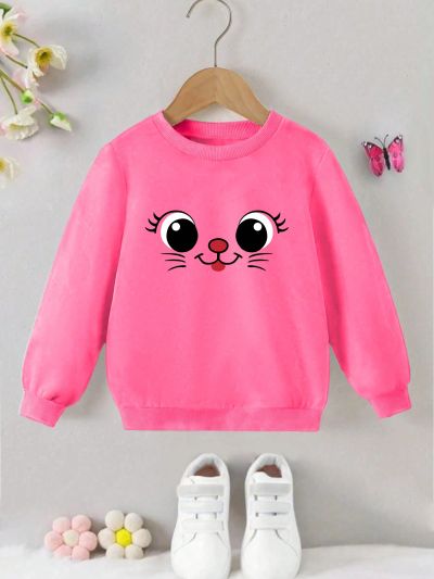 Girls' Cartoon Printed Sweatshirt