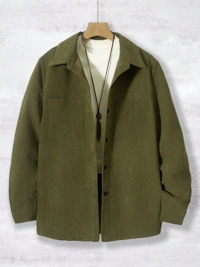 Teenage Boys' Patchwork Pocketed Jacket