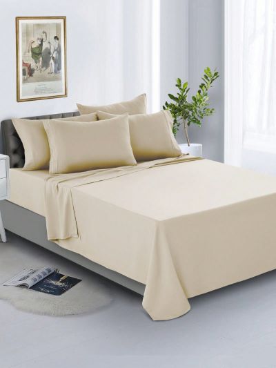 LDC LUX DECOR COLLECTION Bed Sheets - Brushed Microfiber Sheets -Upto 16 Inches Deep Pocket Bedding Sheets & Pillowcases | Lightweight Sheets