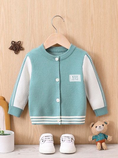 Baby Boys' Letter Pattern Cardigan Sweater