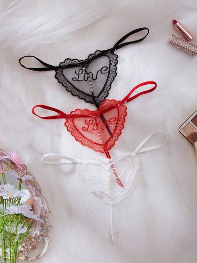 Classic Sexy Women's Letter Mesh Sexy Lingerie Set