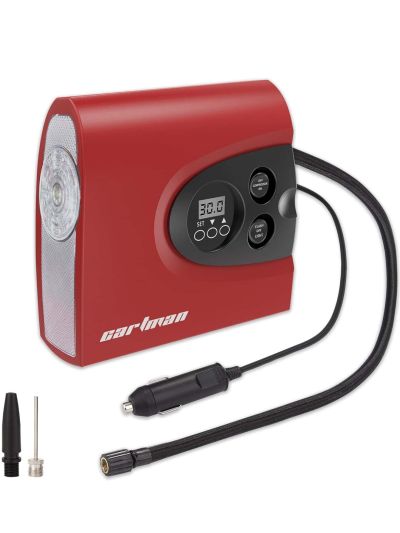 CARTMAN Tire Inflator Portable Air Pump for Car Tires, 12V DC Auto Tire Pump with Digital Pressure Gauge